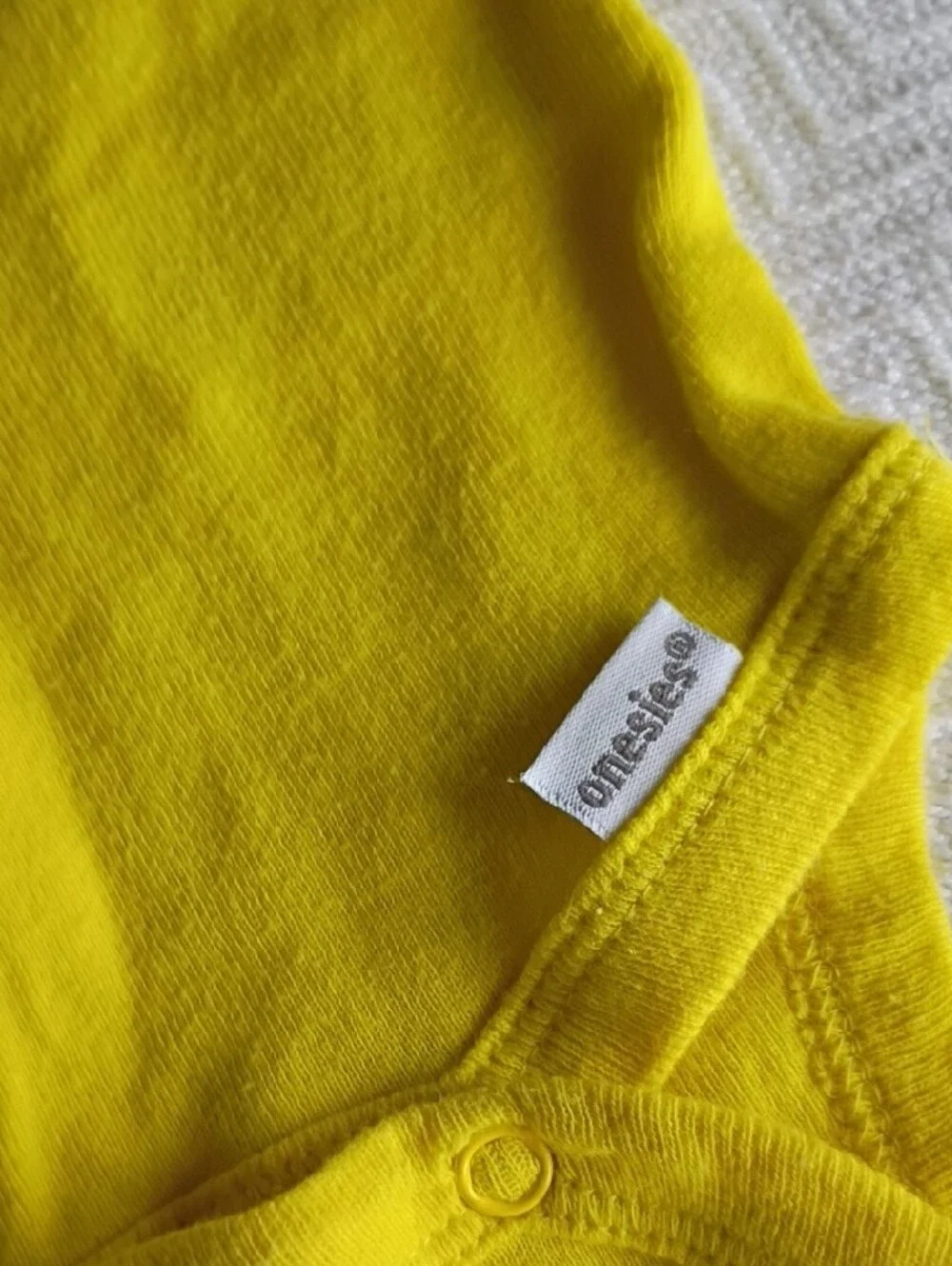 Yellow Baby One-Piece Bodysuit with Daisy & Bee Graphic